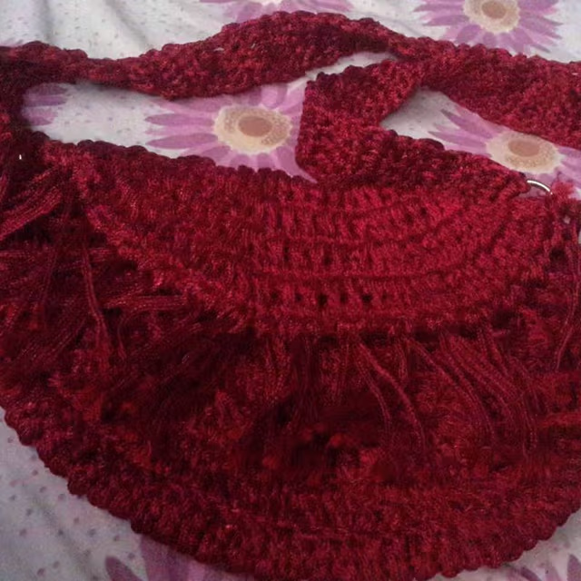 Crochet letter keychain